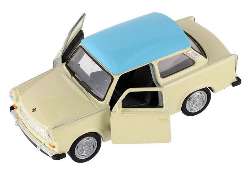 Welly Trabant 601 1:24 béžový s modrou střechou